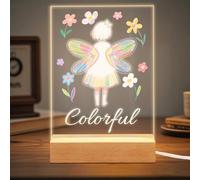 ABirdon Lampada Personalizzata con Nome Lampada Notturna Cameretta per Bambini e Bambine, 7 Colori, Idea Regalo Natale o Battesimo per Neonati, Bambini e Nipotine