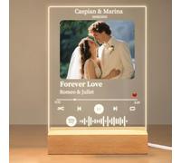ABirdon Targa Spotify Personalizzata con Foto e Codice Canzone, Regalo Originale per Compleanno, San Valentino, Anniversario, Natale, Idee Regalo per Donna e Coppia