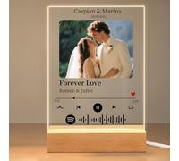 ABirdon Targa Spotify Personalizzata,Lampada Musica Personalizzata con Foto,Idea Regalo per Coppia, Anniversario Lui Lei, Regalo San Valentino Originale per Amica Sorella, Regalo di Natale