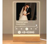ABirdon Targa Spotify Personalizzata,Lampada Musica Personalizzata con Foto,Idea Regalo per Coppia, Anniversario Lui Lei, Regalo San Valentino Originale per Amica Sorella, Regalo di Natale