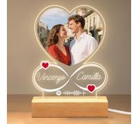 ABirdon Targa Spotify Personalizzata,Lampada Musica Personalizzata con Foto,Idea Regalo per Coppia, Anniversario Lui Lei, Regalo San Valentino Originale per Amica Sorella