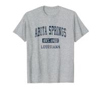 Abita Springs Louisiana LA - Design Vintage Sportivo Atletico Maglietta