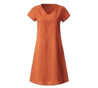 Abiti casual da donna con spacco alla moda per il tempo libero abiti da donna abito lungo camicie da donna, Arancione, XL