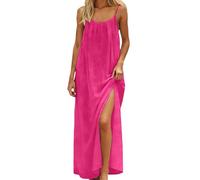 Abiti Cerimonia Donna Eleganti-Elegante Abito da Notte per Il Tempo Libero A Casa - Camicia da Notte Casual Morbida E Ampia con Spalline sulla Schiena E Stile Pronto