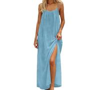 Abiti Cerimonia Donna Eleganti-Elegante Abito da Notte per Il Tempo Libero A Casa - Camicia da Notte Casual Morbida E Ampia con Spalline sulla Schiena E Stile Pronto