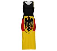 Abiti Cinesi da Donna - Abito Lungo Aderente Senza Maniche Moda Estiva Stampa Bandiera della Repubblica Federale di Germania Cheongsam Taglie Forti Lungo per Vacanze Feste E Spiaggia