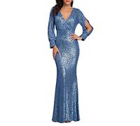 Abiti da Ballo Eleganti da Donna Eleganti Lunghi Ruffled Vintage Grazia da Sera Elegante da Donna Confortevole da Sera Classico Cocktail Party Abito Donna Curvy