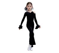 Abiti Da Ballo Latino For Ragazze Top Due Pezzi In Velluto A Maniche Lunghe | Pantaloni A Zampa Costumi Da Concorso Di Danza Salsa Tango For Bambini Autunno Inverno
