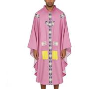 Abiti Da Clero Per Uomini - con Stola e Pianeta Cattolica | Veste Pastorale A Collo Rotondo Paramenti,Per Preghiera Uomini Chiesa Matrimonio Eventi Servizio Fotografico Vacanze Maschere Carnevali