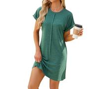 Abiti da Donna alla Moda, Abiti Estivi Senza Maniche, Abiti da Festa Eleganti e Casual, Abiti da Cocktail(Dark Green,M)