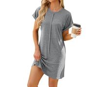 Abiti da Donna alla Moda, Abiti Estivi Senza Maniche, Abiti da Festa Eleganti e Casual, Abiti da Cocktail(Light Grey,L)