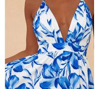 Abiti da donna con stampa tropicale e floreale, con spalline e schiena scoperta, idee regalo per la Festa della Mamma, regalo dalla figlia, abiti estivi, outfit da spiaggia, outfit da rave e festival 