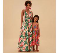 Abiti da donna con stampa tropicale e floreale, con spalline sottili e schiena scoperta, idee regalo per la Festa della Mamma, regalo dalla figlia, abiti estivi, outfit da spiaggia, outfit da rave e f