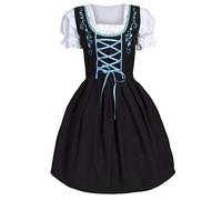 Abiti da donna ragazza Drindl Costume bavarese Taverna Abito Birra Donna Abito midi Abiti per le donne, Blu, L