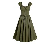 Abiti da donna rinascimentali con corsetto gotico, in pizzo con allacciatura frontale, maniche a campana, abito lungo irlandese medievale in stile fata o elfo, camicia da contadina. I miei ordini