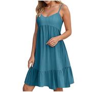 Abiti da donna UK Abito casual da donna con scollo a V a righe 2025 abiti da cocktail per donne UK Ladies stampa abito da festa elegante spiaggia club cocktail lavoro, Marina Militare, XXL