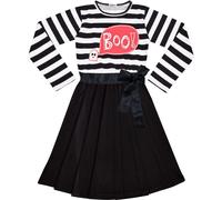 Abiti Da Halloween Per Ragazze Bambine Con Stampa A Strisce E Pannelli 5-13 Anni