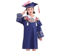 Abiti Da Laurea Per Bambini - Elegante Toga Da Laurea Per Bambine Con Tradizionale Dettaglio A Forcina Adatta Dalla Scuola Materna Fino Scuola Superiore Stile Grazioso Per Il Giorno Della Laurea