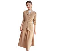Abiti da lavoro formali da donna Stili eleganti Abbigliamento da lavoro Blazer con gonna e top Abiti da intervista di carriera, Abiti Gonna Albicocca, L
