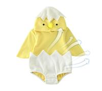 Abiti da pollo per bambini, abbigliamento per bambini di Pasqua,Adorabile Raiper - Halloween Adorabile schiusa pollo a maniche lunghe Costume Baby Animal Pagliaccetto per ragazze e ragazzi