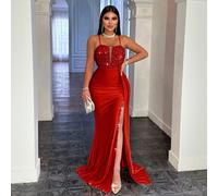 Abiti da sera eleganti per donna, outfit per San Valentino, abito natalizio, outfit per compleanno, abiti da ballo per liceo, casual con cerniera posteriore L,M,S,XL,XS,XXLColore unicoTessuto in magli