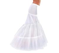 Abiti da sposa Coda Sottogonna Sirena 2 Cerchi Sottoveste per Abito da Sposa Sottogonna Crinolina Cerchio Mezza Slip per Abito da Sposa Fishtail Wedding Petticoat Mermaid Tail Underskirt(Bianco,38)