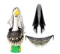 - Abiti da uomo, statua - Belly Dance Veil Porch - Vestito con sciarpa con paillettes, statua decorativa primaverile - Vestiti - Accessori per decorazioni artistiche per giardino all'aperto