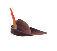 Abiti e Maschere Cappello Robin Hood, Marrone, Tessuto Floccato, Taglia Unica, Per Carnevale e Feste a Tema Fantasy, Disney, Film