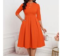 Abiti eleganti da donna per ufficio, feste, Capodanno, adatti per primavera, estate, autunno e inverno L,M,S,XL,XS,XXL,XXS,XXXL,XXXXLColore unicoTessuto in maglia