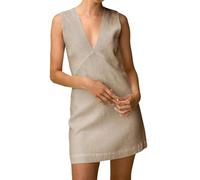Abiti Estivi in Lino per Donna, Mini Abito Estivo Senza Maniche, Scollo a V, Aderente, a Trapezio, Corto, 2025