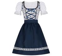 Abiti estivi per le donne 2025 Abbigliamento da donna Festival della birra Split Size Pantaloni Set Bavarese Abbigliamento da donna Abito bianco per le donne, Blu scuro, XL