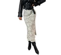 Abiti formali da donna da donna elastico a vita alta una linea swing spiaggia gonna midi abito da sposa, Beige, M