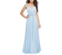 Abiti in Cotone per Donna UK Abito Avvolgente Lungo Abiti Multiuso per Damigelle d'Onore Abito da Sposa per Donne S XL Alla Moda e Atmosferico Elegante Fluido, BU3., M