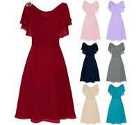 Abiti in pizzo da donna taglie forti abiti da cocktail a strati con orlo increspato abito a corsetto con spalle scoperte elegante abito lungo fluente per feste prendisole estivo casual per ospiti di