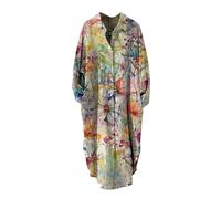Abiti lunghi da donna UK a maniche lunghe con tasche laterali, Verde menta, 3XL
