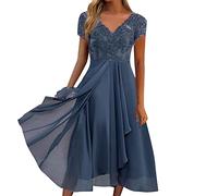 Abiti Lunghi Donna Eleganti Estivi Taglie Forti Morbidi Fantasia Vestito Donna Elegante Lungo Estivo Economici Stampa a Fiori Casual Cerimonia Matrimonio Spiaggia