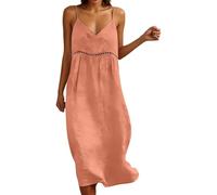 Abiti Lunghi Estivi Donna - Abito Casual Versatile E Alla Con Scollo A V Perfetto Per La Spiaggia E L'Estate Confortevole Ed Elegante Ideale Per La Casa Per Quando Si È Fuori Casa E Per Le Vacanze