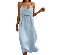 Abiti Lunghi Estivi Donna - Abito Casual Versatile E Alla Con Scollo A V Perfetto Per La Spiaggia E L'Estate Confortevole Ed Elegante Ideale Per La Casa Per Quando Si È Fuori Casa E Per Le Vacanze