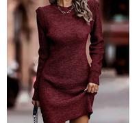 Abiti maglione da donna per l'autunno, per uscite, eleganti abiti da donna, maniche lunghe, aderenti, possono essere indossati dentro o fuori, spessi e caldi, abbigliamento natalizio, top L,M,S,XLTess