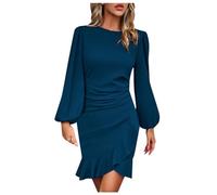 Abiti Manica Lunga Eleganti a Sbuffo, Nuovo, Aderente, Sexy, a Maniche Lunghe, da Donna Abiti Fiocco