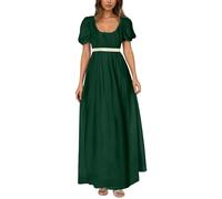 Abiti medievali donna abito rinascimentale donna manica corta girocollo vita con lacci retrò elegante festa gonna vittoriana tinta unita principessa gonna per Halloween carnevale