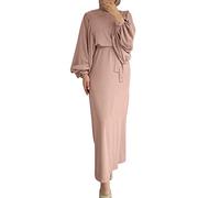 Abiti musulmani da donna a maniche lunghe abbigliamento da preghiera allentato per le donne musulmane caftano abaya signore Dubai Robe Medio Oriente etnico saudita araba afgana vestita islamica araba