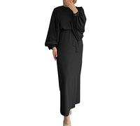Abiti musulmani da donna a maniche lunghe abbigliamento da preghiera allentato per le donne musulmane caftano abaya signore Dubai Robe Medio Oriente etnico saudita araba afgana vestita islamica araba
