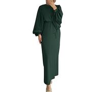 Abiti musulmani da donna a maniche lunghe abbigliamento da preghiera allentato per le donne musulmane caftano abaya signore Dubai Robe Medio Oriente etnico saudita araba afgana vestita islamica araba