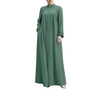 Abiti musulmani da donna e islamico Medio Oriente Musulmano Monopezzo Maxi Abaya Abito a Maniche Lunghe Islamic Prayer Dress Muslim Dresses One-Piece Abito da preghiera per Abaya