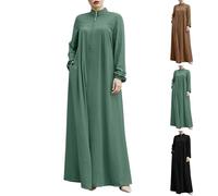 Abiti Musulmani Donna Abbigliamento da Preghiera Per Le Donne Musulmane Caftano Abaya Dubai Ramadan Robe Medio Oriente Etnico Stile Saudito Arabo Afghano Abito A Maniche Lunghe Arabo Islamico, 01