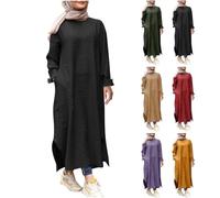 Abiti Musulmani Donna Abbigliamento da Preghiera Per Le Donne Musulmane Caftano Abaya Signore Dubai Ramadan Robe Medio Oriente Etnico Stile Saudito Arabo Robe Afghano Abbigliamento Islamico Arabo, 01