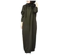 Abiti musulmani Donne Abbigliamento Preghiera Per Le Donne - Felpa con cappuccio Oversize Elegante Vestita Turca Casual Islamica Araba Abbigliamento Preghiera Con Coulisse Felpa Lose Lunghe Felpe,