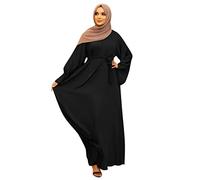 Abiti musulmani Donne Sciolto Abito Da Preghiera Per Le Donne Musulmano Caftano Abaya Dubai Robe Medio Oriente Etnico Saudita Arabo Afghano Robe Islamico Arabo, 01# nero., M