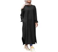 Abiti musulmani per le donne causale Plus Size Manica lunga Abaya Abito caftani Islamico Dubai Abiti Preghiera Thobe Dubai Outfit Flowy Maxi Abito da sera Robe Moschea Preghiera Ramadan Abbigliamento